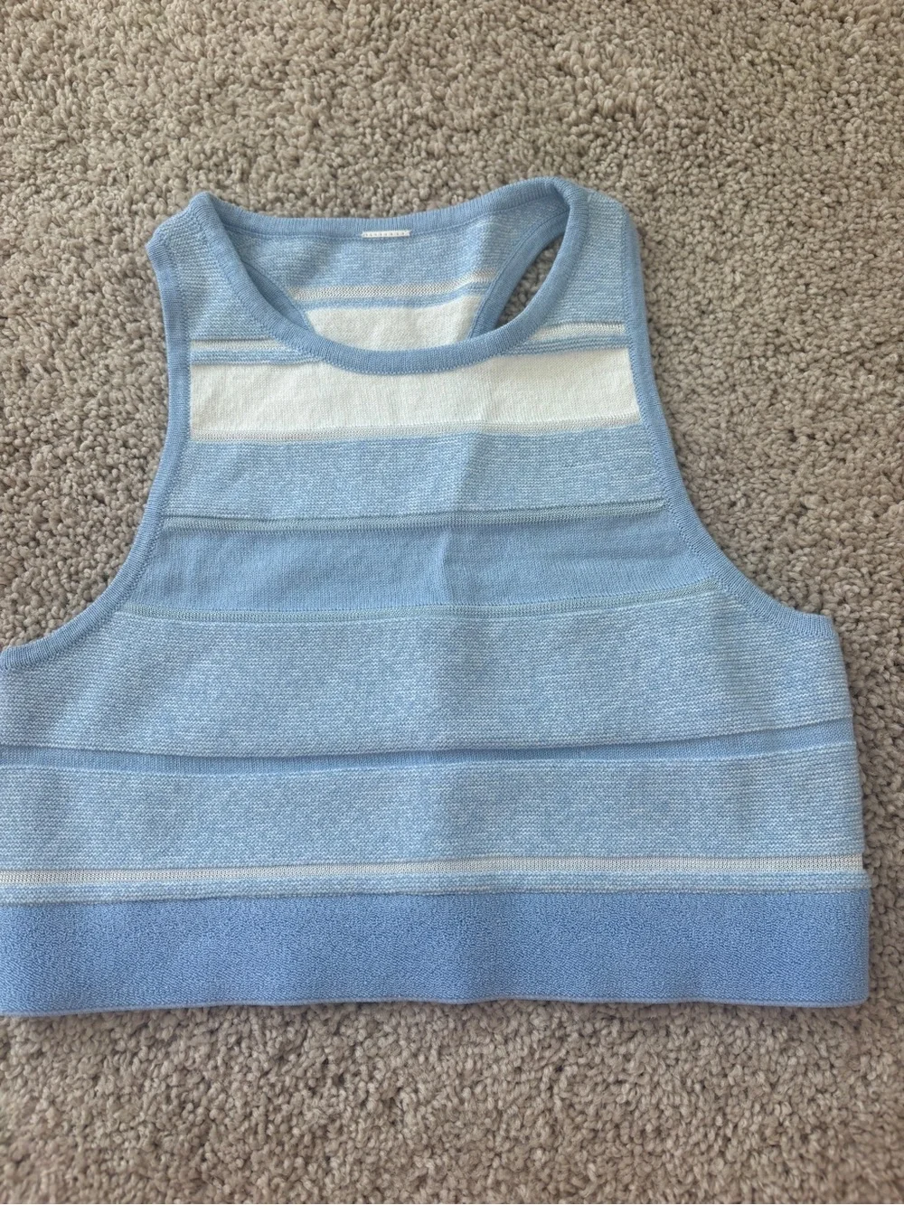 Alo Yoga Sport Play Knit Bra (size S) Seashell Blue